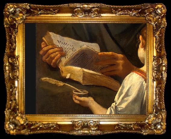 framed  CANTARINI, Simone Saint Matthew and the Angel (detail) gf, ta009-2